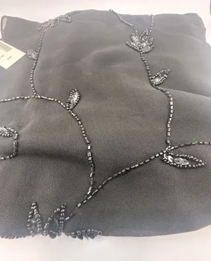 NWT: Dress Barn‎ Scarf W Beaded Floral Design Throughout thumbnail 1