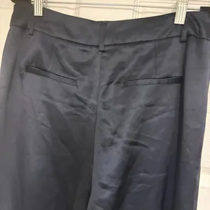 House Of Harlow Satin Acetate‎ Navy Pants Size 6 thumbnail 4