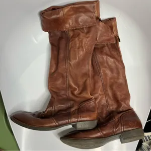 Nicole soft leather boots knee‎ high size 7.5 Brown thumbnail 1