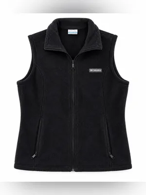 Columbia Women’s Fleece Vest Size L Black Full Zip Outdoor Hiking Pockets thumbnail 2