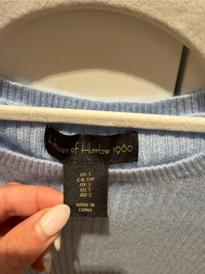 House of Harlow 1960 Light Blue Crew Neck Sweater thumbnail 3