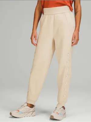 Lululemon 4 Braided Detail High Rise Jogger Casual Cream‎ White Opal Sweatpants thumbnail 14