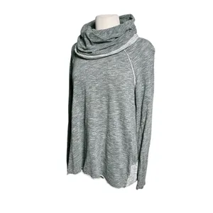 FREE PEOPLE BEACH Women’s Boho Cocoon Heather Gray Cowl Neck Knit Top thumbnail 6