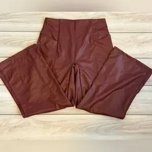 HALARA High Waisted Tummy Control Stretchy Flare Pant Brown XL NWT IN PACKAGE thumbnail 7