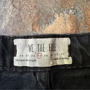 We The Free Black Button Fly Mini Skirt Jean Skirt Size 27 Distressed Casual thumbnail 7