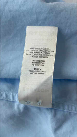 Aritzia Babaton Women’s Utility Shirt Vintage Villa Blue Size Medium thumbnail 6