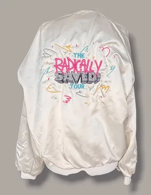 Vintage Pla-Jac Radically Saved Tour Satin Bomber Jacket Carman Ministries 80s thumbnail 1