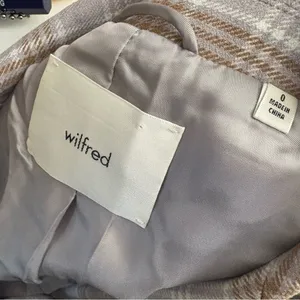 ARITZIA WILFRED Purple Plaid Destiny‎ Blazer Size 0 thumbnail 6