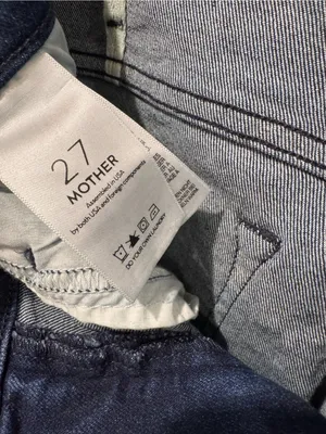 MOTHER The Hustler High-Rise Frayed Ankle Jeans Sz 27 Floral Poppies Embroidered thumbnail 6