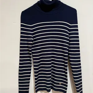 Ralph Lauren Men's Sweater in Navy and Cream Stripes thumbnail 5
