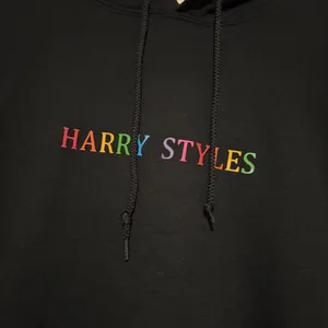 Gildan Harry‎ Styles Hoodie Black Rainbow text size Small thumbnail 4