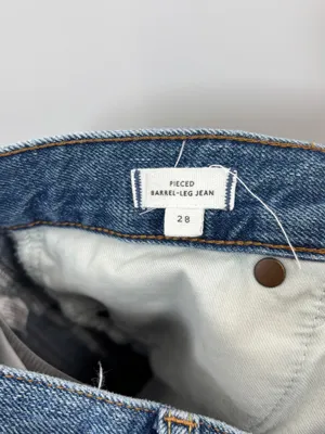 Madewell The Pieced Barrel-Leg Full-Length Jean in Mosby Wash thumbnail 5