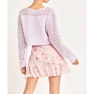 LoveShackFancy Imelda Skirt Bubbly Pink Size 4 Mini Ruffle Skirt Silk Blend thumbnail 3