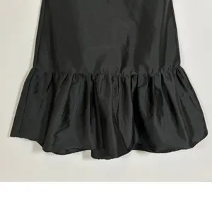 Zara Womens Black Ruffle Hem Midi Skirt Side Zip Elastic Waist M 7521/252/800 thumbnail 9