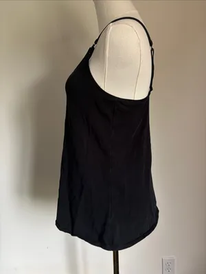 Gilligan & O'Malley Black Nursing Cami with Adjustable Straps thumbnail 3