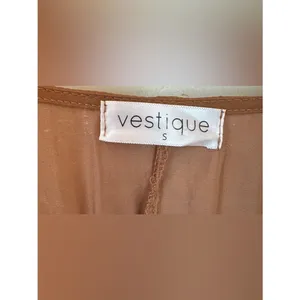 vestique boutique brass short sleeve mini ruffle dress womens sz small thumbnail 10