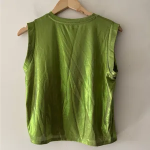 NEW!! Bailey 44 Metallic Shimmery Green Top Slightly Sheer‎ thumbnail 5