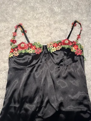 Black Silk Dress Size L thumbnail 3