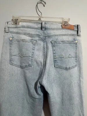 7 For All Mankind Luxe Josefina Light Blue Distressed Boyfriend Jeans- 28 thumbnail 7