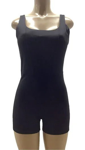 Xersion Size L Black EverUltra-Lite Womens Sleeveless Active Short Romper. New thumbnail 1