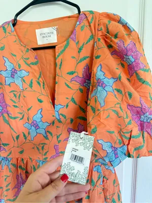 Tuckernuck Hyacinth House NEW Orange Multi Floral Cisco Maxi Dress thumbnail 4
