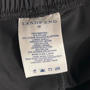 Lands End Swim Liner‎ Shorts Black 10 Lightweight thumbnail 4