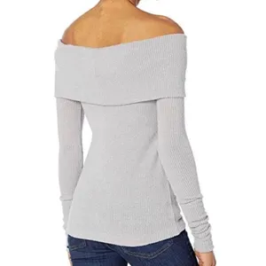 Free People - Snowbunny Off The Shoulder Top In Grey thumbnail 3