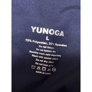Yunoga Women's High Rise Yoga Gym Workout Athletic Activewear Biker Shorts Sz L thumbnail 5