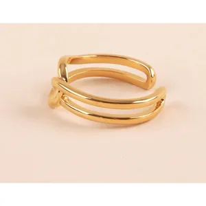 Minimalist Knot‎ Ring | 14k Yellow Gold Plated Sterling Silver thumbnail 12