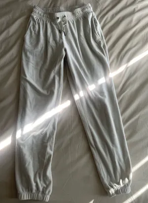 Velvet White Joggers Forever 21 thumbnail 1