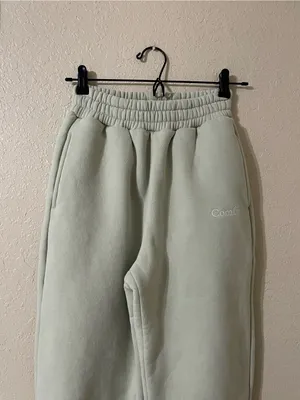 Comfrt Signature Pastel Sweatpants Size XS Green Tea Fleece Lined Light Green thumbnail 9