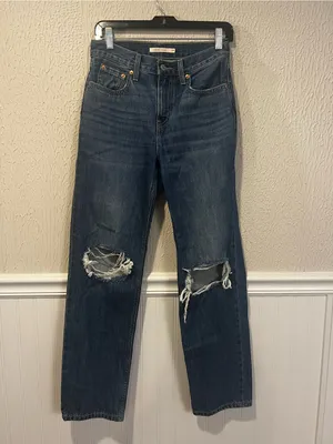 Levi’s Low Pro Straight leg Mid Rise Distressed knee jeans size 25 thumbnail 3