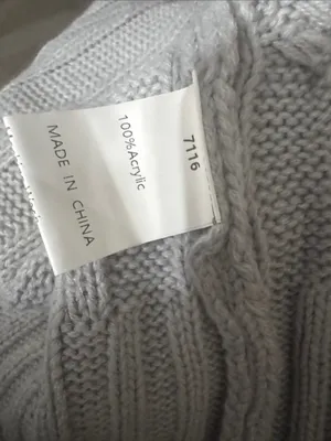 Women's Light Blue Cable-Knit Button Cardigan Sweater thumbnail 9