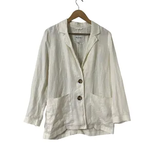 MADEWELL Linen Button Up Blazer Jacket thumbnail 4