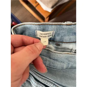 Madewell Womens 29 The Perfect Vintage Straight Jean Light Wash Raw Hem Hi Rise thumbnail 14