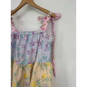 LoveShackFancy x Target Dress Womens M Floral Tiered Mini Cottagecore Coquette thumbnail 5