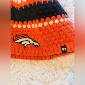NFL 47 Brand Orange Denver Broncos Beanie Knit Hat thumbnail 6