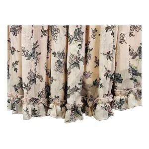 Hayden Los Angeles Floral Ruffle‎ Mini Dress Small Pink Smocked Off Shoulder thumbnail 7