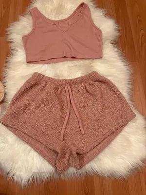 Aerie Super cute nude pink matching lounge set, size XS thumbnail 4