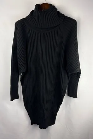 Women’s Elegant Unique Glamor Fashion XL Black Turtleneck thumbnail 1