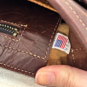 Leather Cowhide Crossbody Bag Gold thumbnail 7