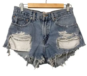 Furst of a Kind Distressed Cut Off Jean Shorts Womens S Festival Denim thumbnail 1