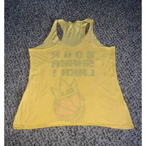 Bella Women's Vintage Yellow "Boom Shaka‎ Laka" CLE Basketball Tank Top size XL thumbnail 5