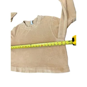 & Other Stories Terry Cotton Boxy Crewneck Sweatshirt Beige Womens Size Medium thumbnail 8