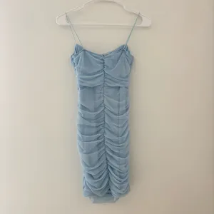 Princess Polly Light Blue Bloom Mini Dress thumbnail 6