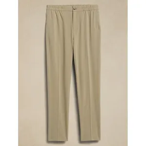 Banana Republic Airstretch Tapered Pant Khaki Beige Elastic Waist Ankle M thumbnail 4