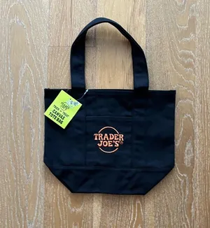 Trader Joe's Black Mini Tote Bag sold out thumbnail 1