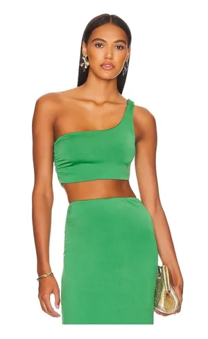 Revolve Lauren One Shoulder Top In Green thumbnail 1