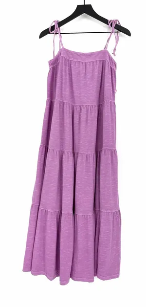 AMERICAN EAGLE Tiered Midi Dress Lilac Purple M thumbnail 1