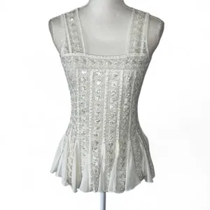 Vintage Y2K Sequin Top White thumbnail 3